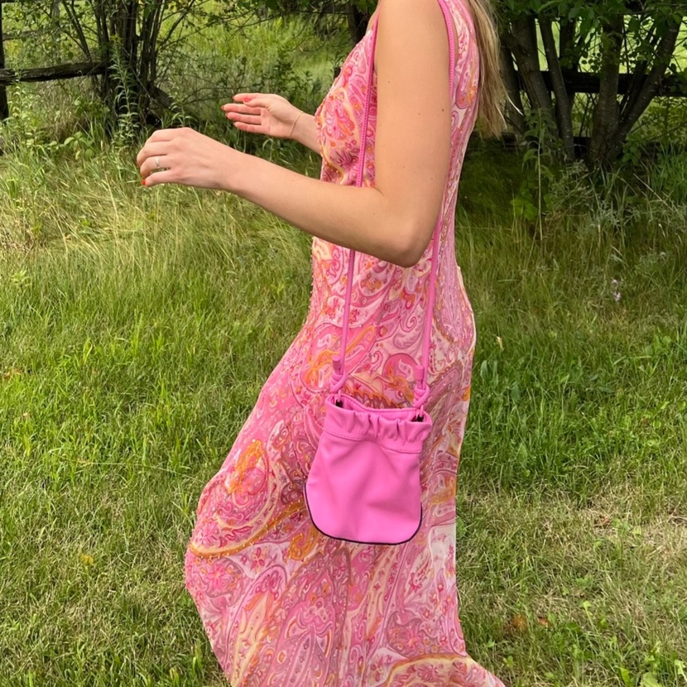 Pink Zara mini crossbody bag